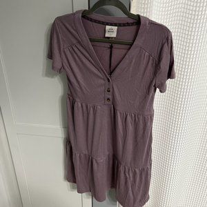Short Sleeve Henley Dress